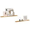 vidaXL Wall Shelf 2 pcs Beige 100 x 9 x 3 cm Engineered Wood