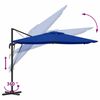 vidaXL Roma Parasol Blue 286 x 285 x 265 cm Polyester and Aluminium