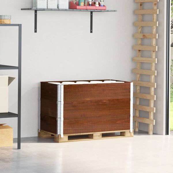 vidaXL Pallet Collars 3 pcs Brown 100x50 cm Solid Wood Pine