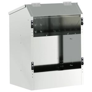 vidaXL Rabbit Feeder Silver 33.5 x 25.5 x 45.5 cm 3 kg