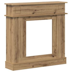 vidaXL Fireplace Surround Artisan Oak 102 x 26 x 100 cm