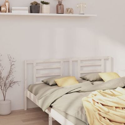 vidaXL Bed Headboard White 186x4x100 cm Solid Pine Wood