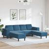 vidaXL Sofa Set Blue Velvet