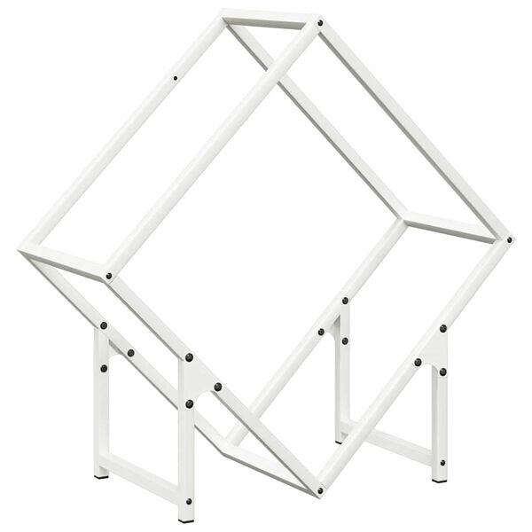 vidaXL Firewood Rack White 60x25x60 cm Cold-rolled steel