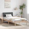 vidaXL Bed frame Brown and dark grey 90 x 190 cm Solid pine wood