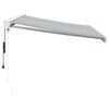 vidaXL Retractable Awning Anthracite and White 3x2.5 m Fabric&Aluminium