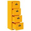 vidaXL File Cabinet with Drawer Mustard Yellow 45.5 x 42 x 139 cm