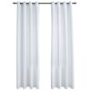 vidaXL Blackout Curtains with Metal Rings 2 pcs Off White 140x245 cm
