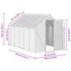 vidaXL Greenhouse with Base Frame Anthracite Aluminium 5.89 m&sup2;