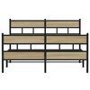 vidaXL Metal Bed Frame without Mattress Sonoma Oak 150x200 cm King Size