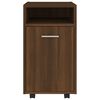 vidaXL Side Cabinet with Wheels Brown Oak 33x38x60 cm Engineered Wood