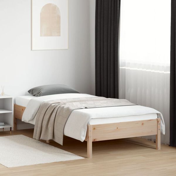 vidaXL Bed Frame without Mattress 100x200 cm Solid Wood Pine