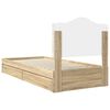vidaXL Storage Bed with Drawer Sonoma Oak 75 x 190 cm Engineered Wood