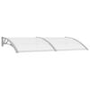 vidaXL Door Canopy | Grey brackets and transparent sheets
