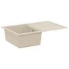 vidaXL Sink Beige 780 x 500 mm 80% Quartz and 20% Resin