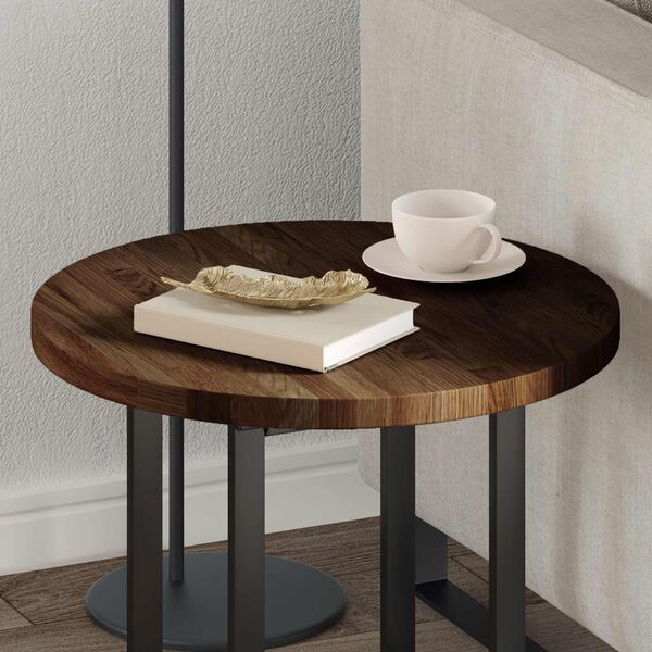 vidaXL Table Top Light brown Ø 50 x 2.5 cm Solid oak wood