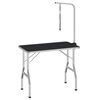 vidaXL Grooming Table | Black | MDF with rubber surface | Large
