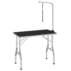 vidaXL Grooming Table | Black | MDF with rubber surface | Large