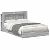 vidaXL Bed Frame with Storage Grey Sonoma 140 x 200 cm Engineered Wood