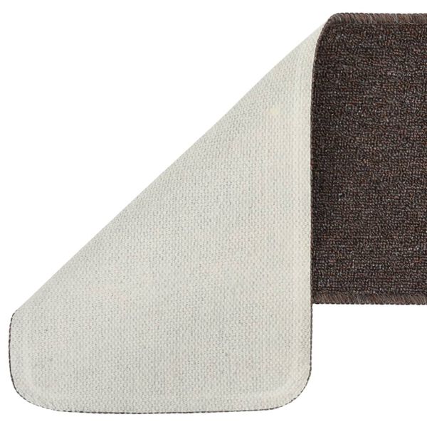 vidaXL Anti Slip Stair Mats 15 pcs 75x20 cm Brown Rectangular