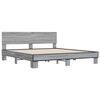 vidaXL Bed Frame without Mattress Grey Sonoma 200x200 cm