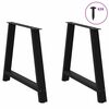 vidaXL Dining Table Legs A-Shaped 2 pcs Black&nbsp;90x(72-73) cm Steel