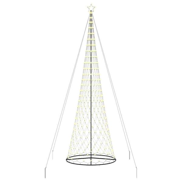 vidaXL LED Christmas Tree Warm White 160 x 160 x 500 cm Metal