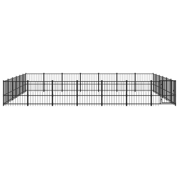 vidaXL Outdoor Dog Kennel Steel 39.52 m&sup2;