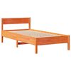 vidaXL Bed Frame without Mattress Wax Brown 90x200 cm Solid Wood Pine