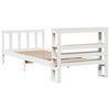 vidaXL Bed Frame without Mattress White 75x190 cm Small Single Solid Wood Pine