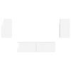 vidaXL TV Cabinet Set 4 pcs High Gloss White Engineered Wood