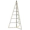 vidaXL Metal Christmas Tree with LED KUOPIO 140 cm Warm White Steel