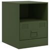 vidaXL Bedside Cabinets 2 pcs Olive Green 34.5x39x44 cm Steel