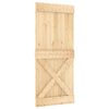 vidaXL Sliding Door NARVIK Natural and Black