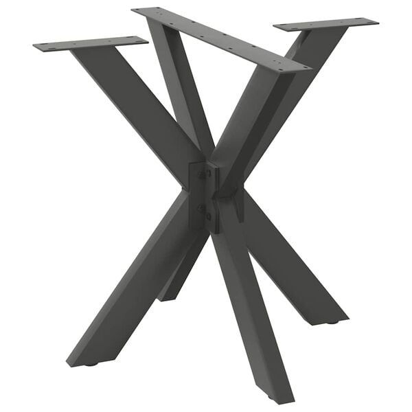 vidaXL Dining Table Leg Spider Shape Anthracite 85x85x(72-73) cm Steel