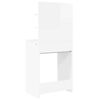 vidaXL Bedroom Dressing Tables High Gloss White 80 x 39.6 x 135 cm