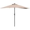 vidaXL Garden Parasol Taupe 294 x 150 x 224 cm Polyester and Steel