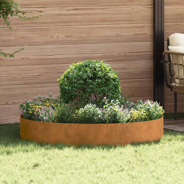 vidaXL Garden Planter 5 pcs Brown 120 x 120 x 20 cm Weathering Steel