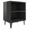 vidaXL Bed Cabinets with Metal Legs 2 pcs High Gloss Black 40x30x50 cm