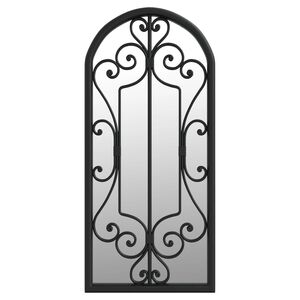 vidaXL Mirror Black 100x45 cm Iron for Indoor Use