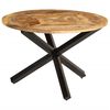 vidaXL Dining Table &Oslash;110x75 cm Solid Wood Rough Mango