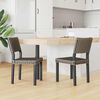 vidaXL Dining Chair 2 pcs Black Wash 46 x 55 x 84 cm Kubu Rattan