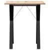 vidaXL Dining Table Y-Frame 60x60x75 cm Solid Wood Pine and Steel