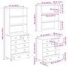 vidaXL Hutch ASKIM Honey Wax 91 x 40 x 200.5 cm Solid Pine Wood