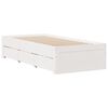 vidaXL Bed Frame without Mattress with Drawers White 90x190 cm Single Solid Wood Pine