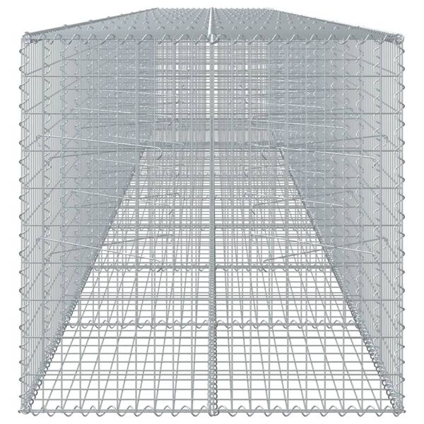 vidaXL Gabion Basket with Cover 900x100x100 cm Galvanised Iron
