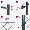 vidaXL Fence Post Green 25 x 1 m (40 x 40 mm mesh) Steel and PVC