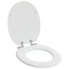 vidaXL Toilet Seat 2 pcs White 44 x 38 cm MDF board