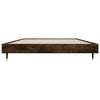 vidaXL Bed Frame without Mattress Smoked Oak 100x200 cm Engineered Wood