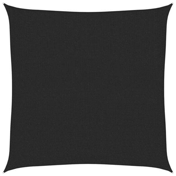 vidaXL Sunshade Sail 160 g/m&sup2; Black 3.6x3.6 m HDPE